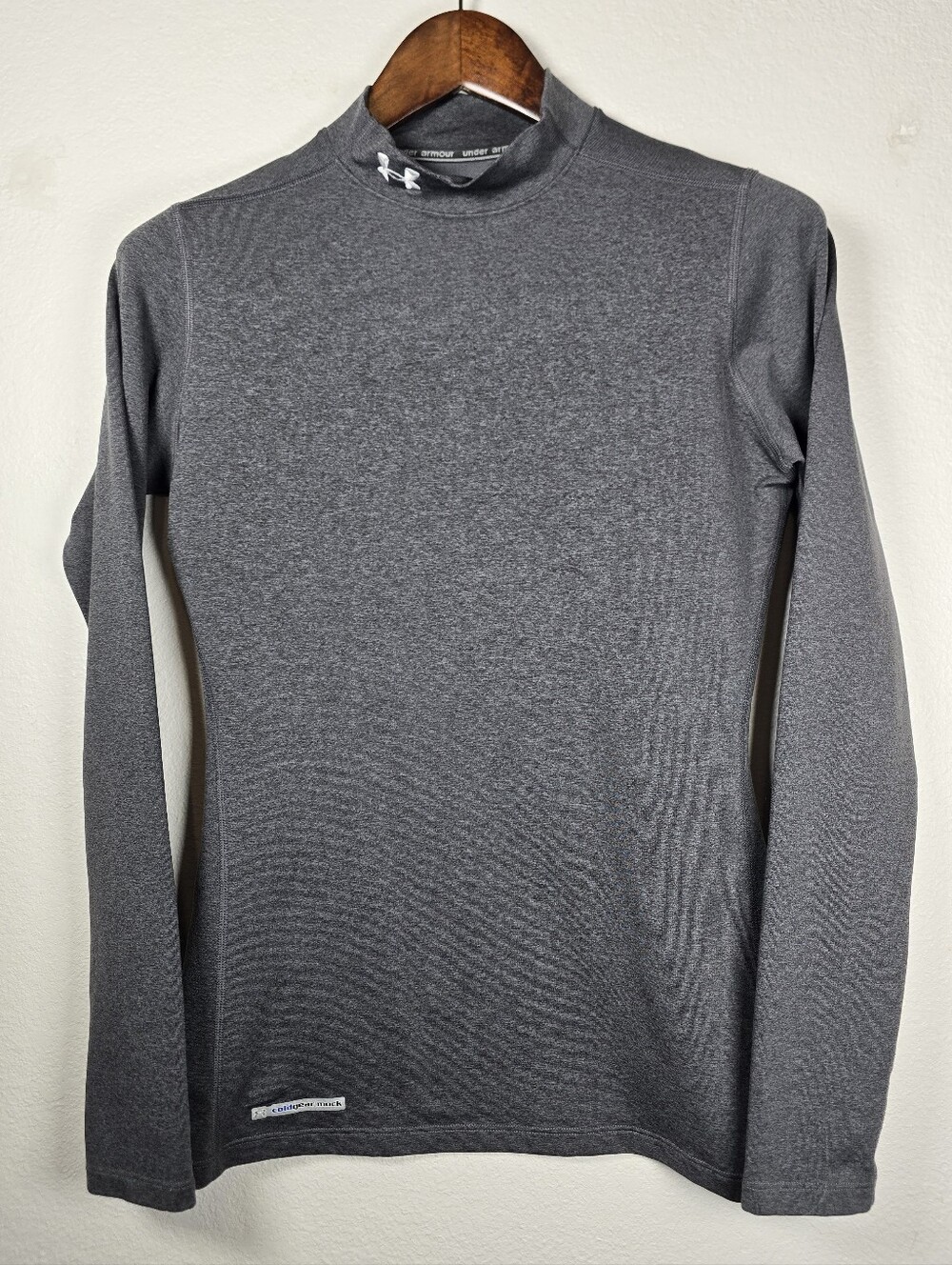 Under Armour Women's ColdGear Fitted Mock Neck Top Gray Size Large